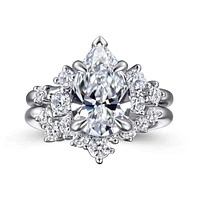 Gabriel & Co 12.5X8 Engagement Ring 14K White Gold Starlight ER16684P12W44JJ