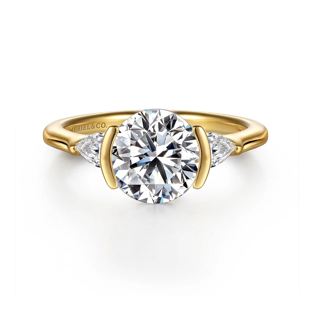 Gabriel & Co 8 Engagement Ring 14K Yellow Gold Contemporary ER16685R8Y44JJ
