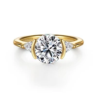 Gabriel & Co 8 Engagement Ring 14K Yellow Gold Contemporary ER16685R8Y44JJ