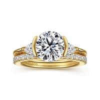 Gabriel & Co 8 Engagement Ring 14K Yellow Gold Contemporary ER16685R8Y44JJ