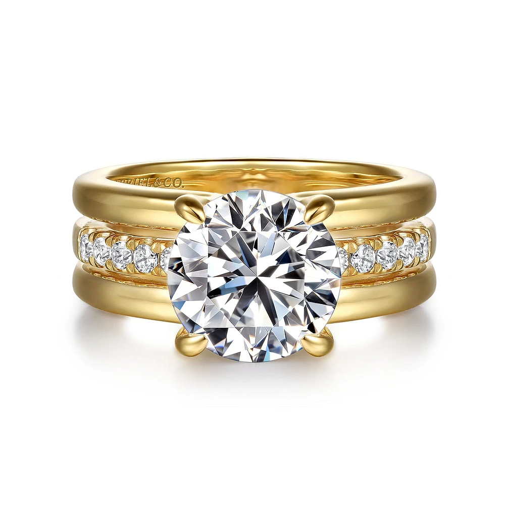 Gabriel & Co 9 Engagement Ring 14K Yellow Gold Contemporary ER16686R12Y44JJ