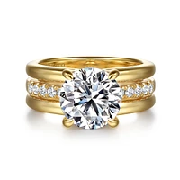 Gabriel & Co 9 Engagement Ring 14K Yellow Gold Contemporary ER16686R12Y44JJ