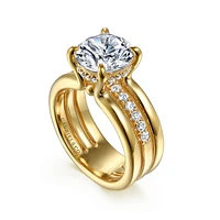Gabriel & Co 9 Engagement Ring 14K Yellow Gold Contemporary ER16686R12Y44JJ