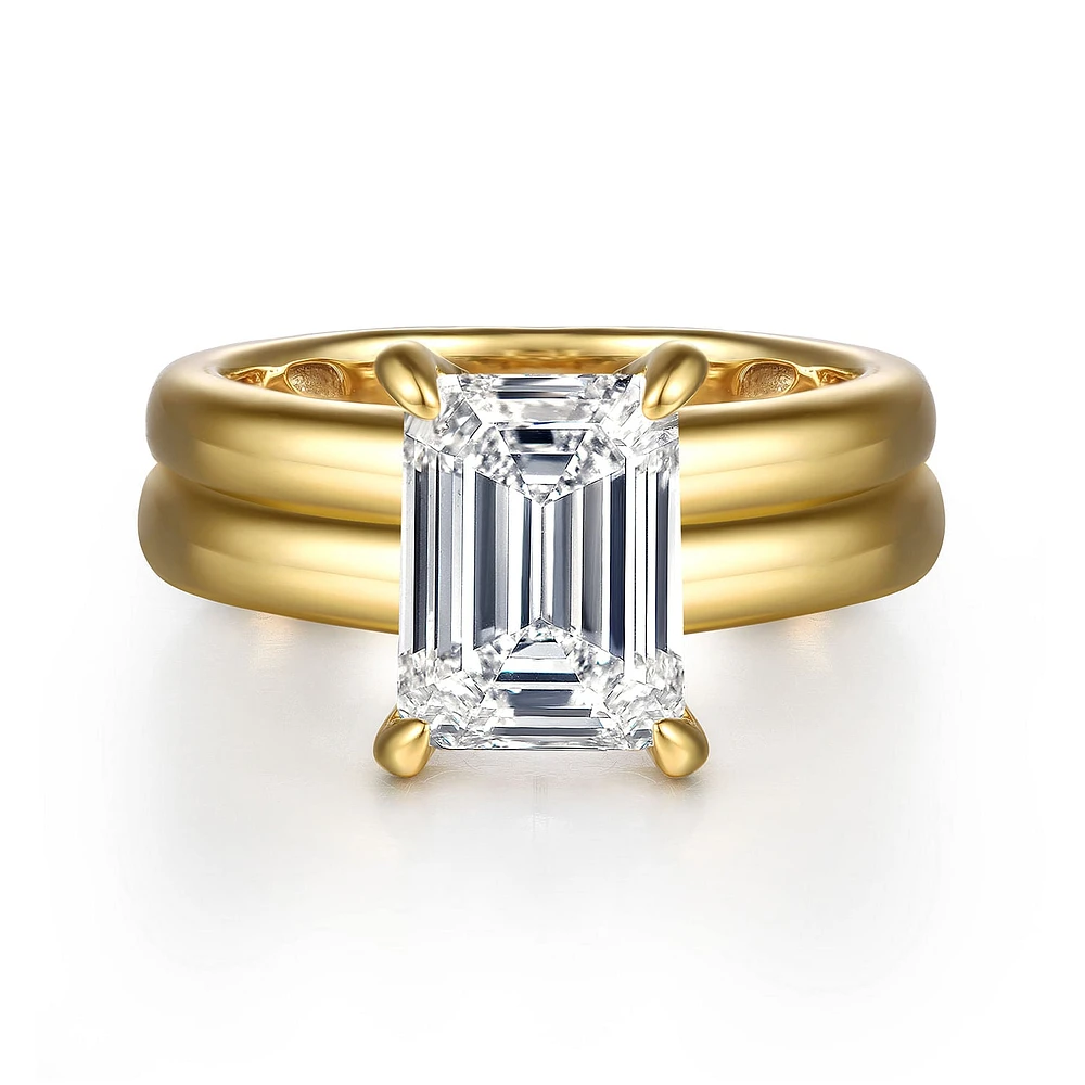 Gabriel & Co 9.5X7 Engagement Ring 14K Yellow Gold Bujukan ER16687E12Y44JJ