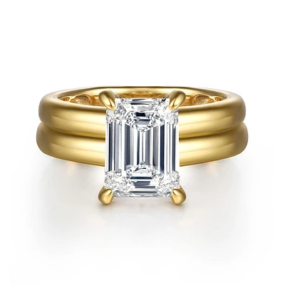 Gabriel & Co 9.5X7 Engagement Ring 14K Yellow Gold Bujukan ER16687E12Y44JJ