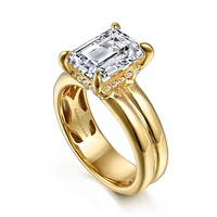 Gabriel & Co 9.5X7 Engagement Ring 14K Yellow Gold Bujukan ER16687E12Y44JJ