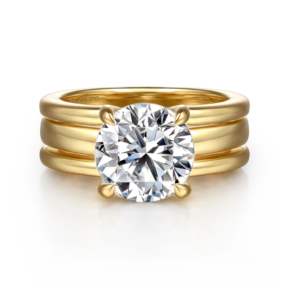 Gabriel & Co 9 Engagement Ring 14K Yellow Gold Bujukan ER16688R12Y44JJ