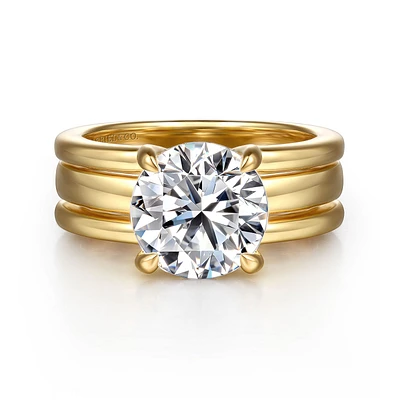 Gabriel & Co 9 Engagement Ring 14K Yellow Gold Bujukan ER16688R12Y44JJ