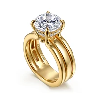 Gabriel & Co 9 Engagement Ring 14K Yellow Gold Bujukan ER16688R12Y44JJ