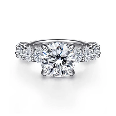 Gabriel & Co 9 Engagement Ring 14K White Gold Contemporary ER16689R12W44JJ