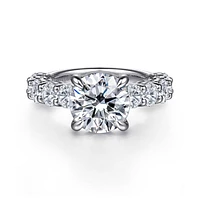 Gabriel & Co 9 Engagement Ring 14K White Gold Contemporary ER16689R12W44JJ