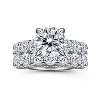 Gabriel & Co 9 Engagement Ring 14K White Gold Contemporary ER16689R12W44JJ