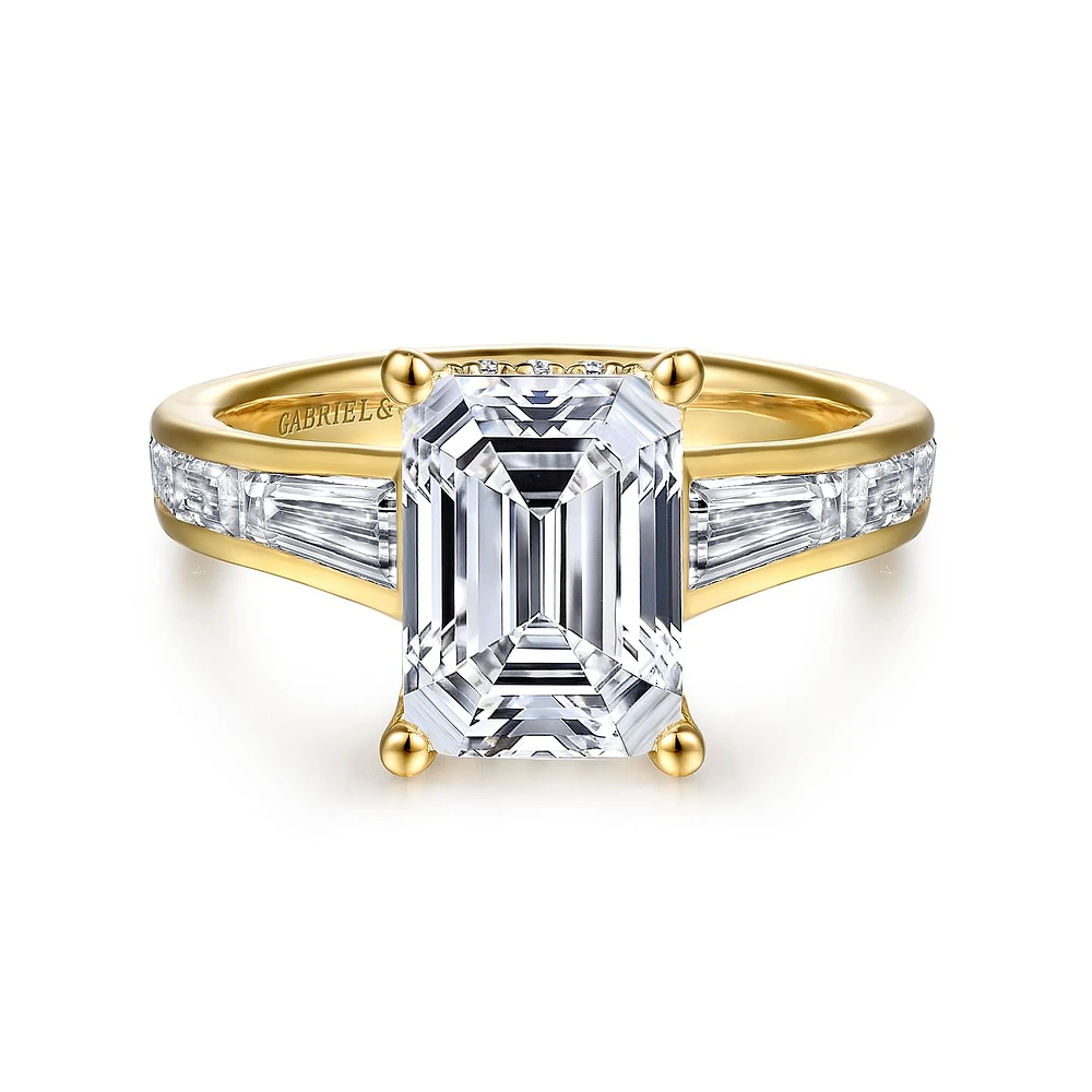 Gabriel & Co 9.5X7 Engagement Ring 14K Yellow Gold Bujukan ER16690E12Y44JJ