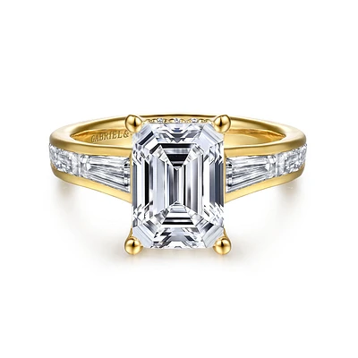 Gabriel & Co 9.5X7 Engagement Ring 14K Yellow Gold Bujukan ER16690E12Y44JJ