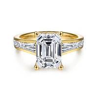 Gabriel & Co 9.5X7 Engagement Ring 14K Yellow Gold Bujukan ER16690E12Y44JJ