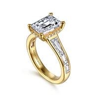 Gabriel & Co 9.5X7 Engagement Ring 14K Yellow Gold Bujukan ER16690E12Y44JJ