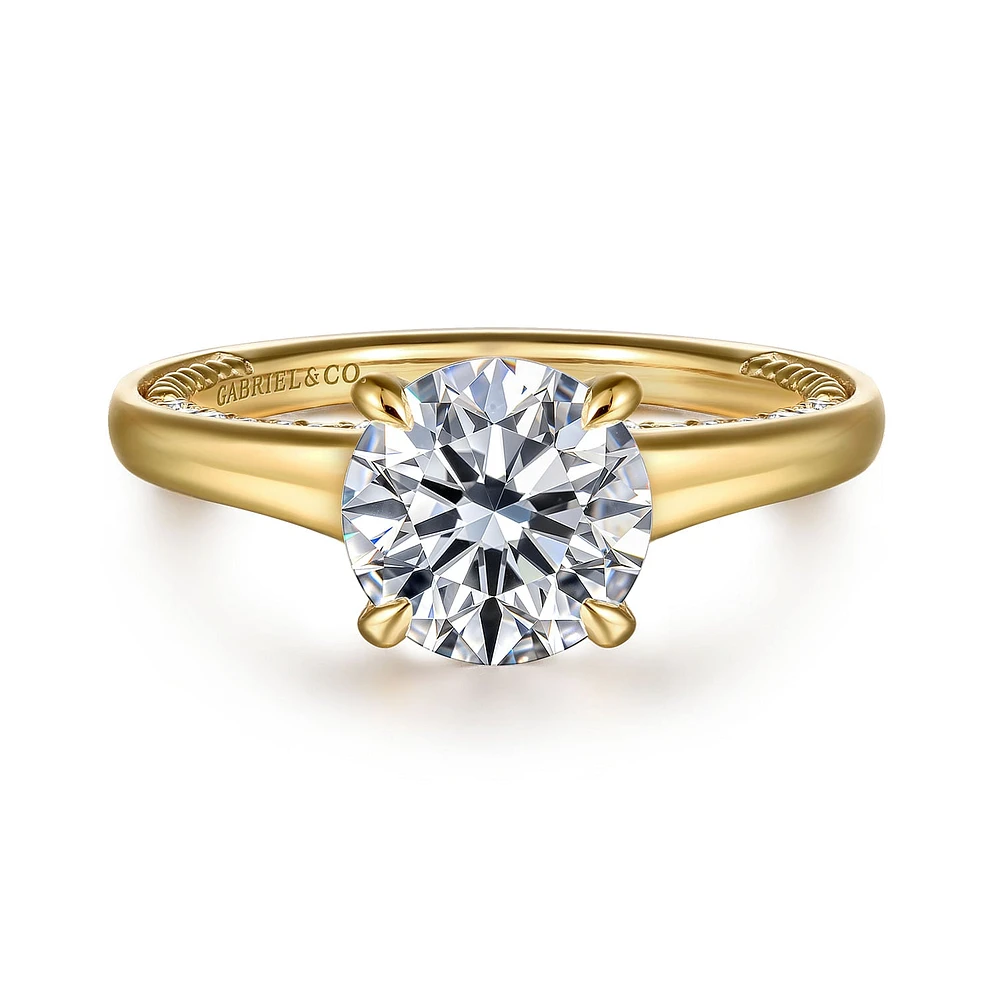 Gabriel & Co 8 Engagement Ring 14K Yellow Gold Classic ER16691R8Y44JJ