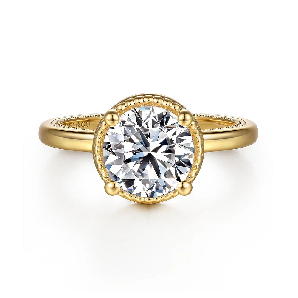 Gabriel & Co 8 Engagement Ring 14K Yellow Gold Contemporary ER16693R8Y4JJJ