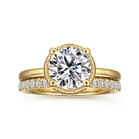 Gabriel & Co 8 Engagement Ring 14K Yellow Gold Contemporary ER16693R8Y4JJJ