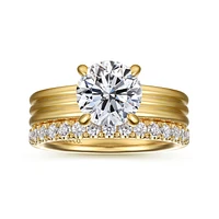 Gabriel & Co 8 Engagement Ring 14K Yellow Gold Contemporary ER16695R8Y44JJ