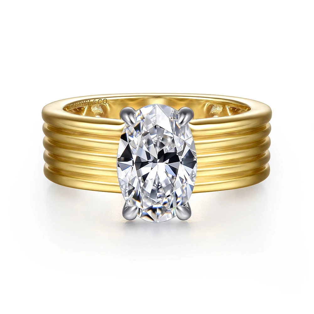 Gabriel & Co 10.5X7 Engagement Ring 14K Gold Contemporary ER16696O8M44JJ