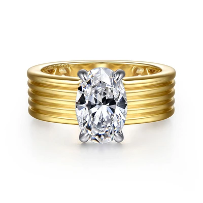 Gabriel & Co 10.5X7 Engagement Ring 14K Gold Contemporary ER16696O8M44JJ