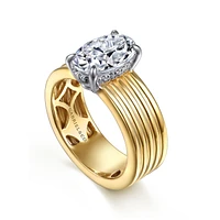 Gabriel & Co 10.5X7 Engagement Ring 14K Gold Contemporary ER16696O8M44JJ
