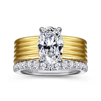 Gabriel & Co 10.5X7 Engagement Ring 14K Gold Contemporary ER16696O8M44JJ