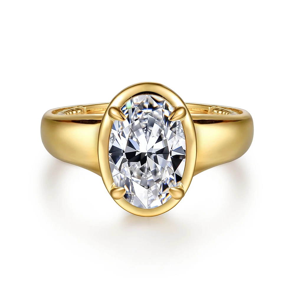 Gabriel & Co 10.5X7 Engagement Ring 14K Yellow Gold Contemporary ER16697O8Y44JJ