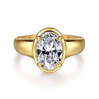 Gabriel & Co 10.5X7 Engagement Ring 14K Yellow Gold Contemporary ER16697O8Y44JJ