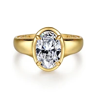 Gabriel & Co 10.5X7 Engagement Ring 14K Yellow Gold Contemporary ER16697O8Y44JJ