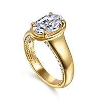 Gabriel & Co 10.5X7 Engagement Ring 14K Yellow Gold Contemporary ER16697O8Y44JJ