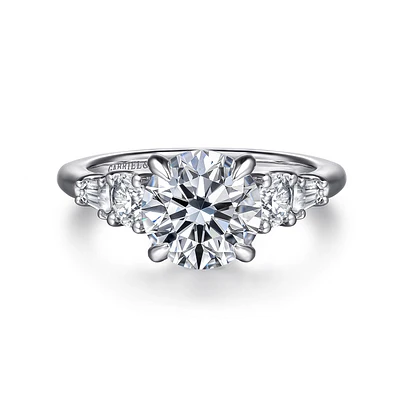 Gabriel & Co 8 Engagement Ring 14K White Gold Contemporary ER16700R8W44JJ