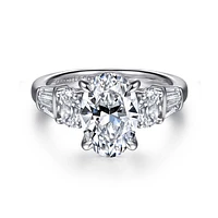 Gabriel & Co 10.5X7 Engagement Ring 14K White Gold Contemporary ER16701O8W44JJ