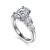 Gabriel & Co 10.5X7 Engagement Ring 14K White Gold Contemporary ER16701O8W44JJ