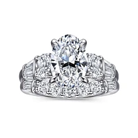 Gabriel & Co 10.5X7 Engagement Ring 14K White Gold Contemporary ER16701O8W44JJ