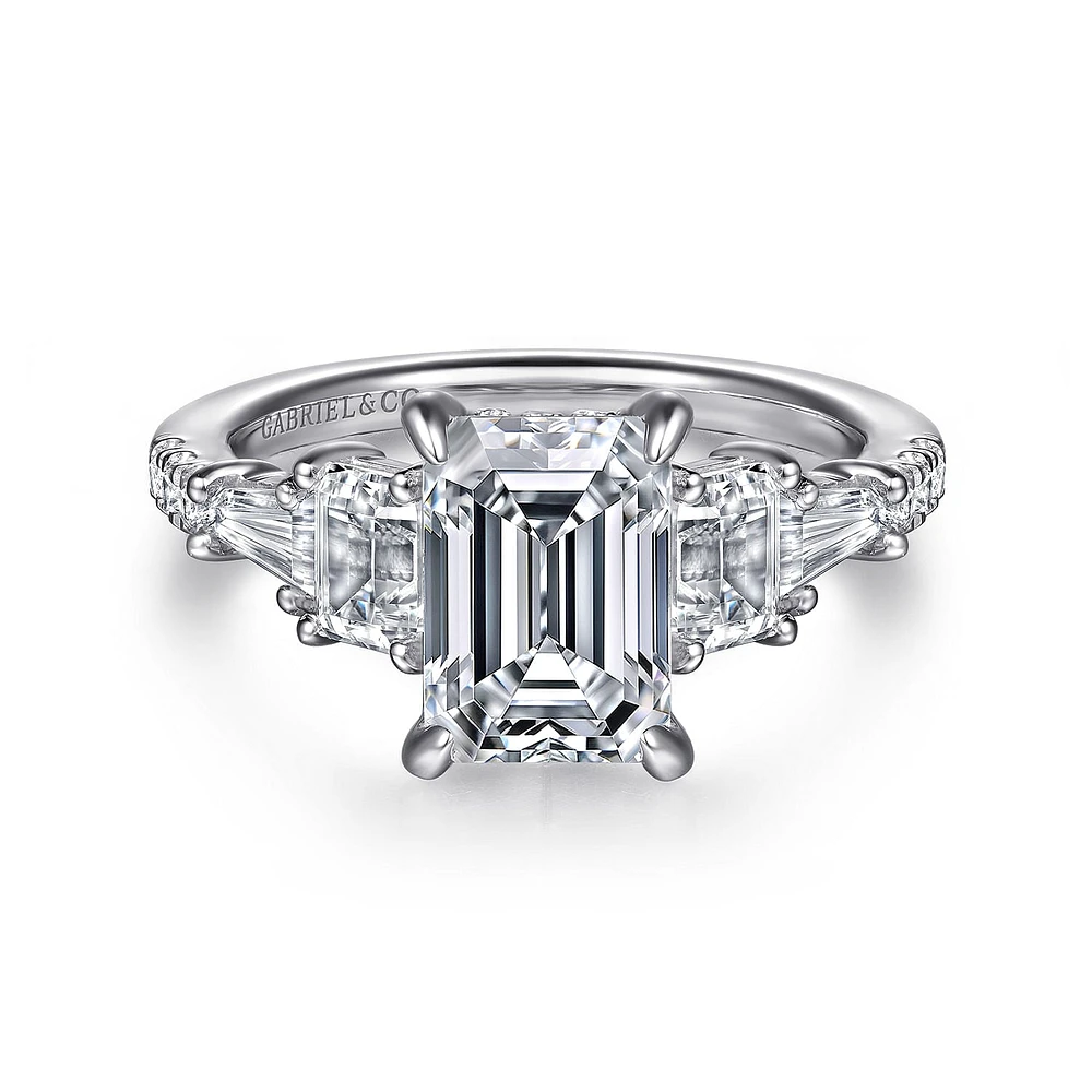 Gabriel & Co 8.5X6 Engagement Ring 14K White Gold Contemporary ER16702E8W44JJ