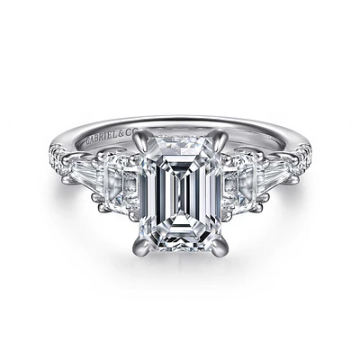Gabriel & Co 8.5X6 Engagement Ring 14K White Gold Contemporary ER16702E8W44JJ