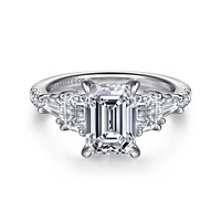 Gabriel & Co 8.5X6 Engagement Ring 14K White Gold Contemporary ER16702E8W44JJ
