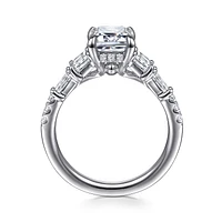Gabriel & Co 8.5X6 Engagement Ring 14K White Gold Contemporary ER16702E8W44JJ