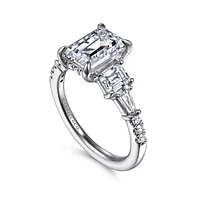 Gabriel & Co 8.5X6 Engagement Ring 14K White Gold Contemporary ER16702E8W44JJ