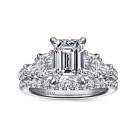 Gabriel & Co 8.5X6 Engagement Ring 14K White Gold Contemporary ER16702E8W44JJ