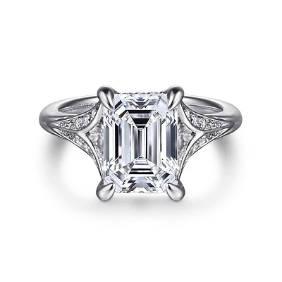 Gabriel & Co 9.5X7 Engagement Ring 14K White Gold Contemporary ER16704E12W44JJ