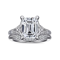Gabriel & Co 9.5X7 Engagement Ring 14K White Gold Contemporary ER16704E12W44JJ