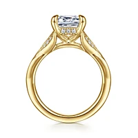 Gabriel & Co 9.5X7 Engagement Ring 14K Yellow Gold Contemporary ER16704E12Y44JJ