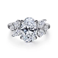 Gabriel & Co 11.5X7.5 Engagement Ring 14K White Gold Starlight ER16705O12W44JJ