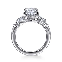 Gabriel & Co 11.5X7.5 Engagement Ring 14K White Gold Starlight ER16705O12W44JJ