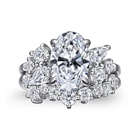 Gabriel & Co 11.5X7.5 Engagement Ring 14K White Gold Starlight ER16705O12W44JJ
