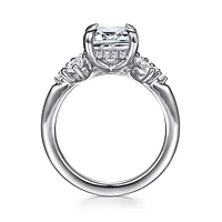 Gabriel & Co 9.5X7 Engagement Ring 14K White Gold Starlight ER16706E12W44JJ