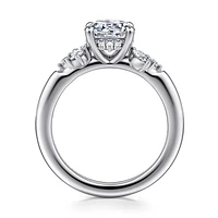 Gabriel & Co 7.4 Engagement Ring 14K White Gold Starlight ER16706R6W44JJ